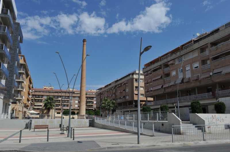 The industrial chimneys of Molina de Segura