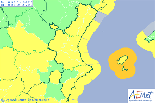 Generalised Gota Fria warning issued for this weekend