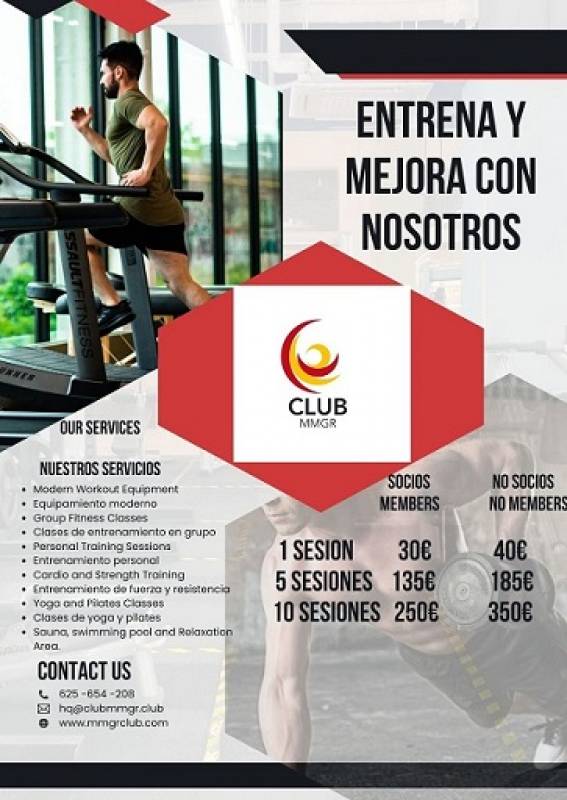 Getting fit or working out Club MMGR Mar Menor Golf Resort has the trained staff to help you