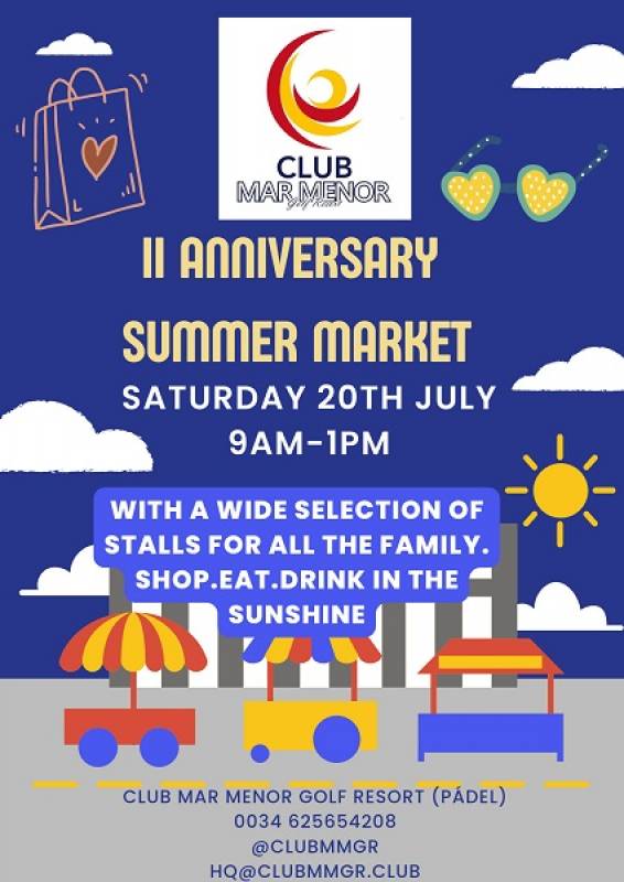 July 20 Summer Market at Club MMGR Mar Menor Golf Resort