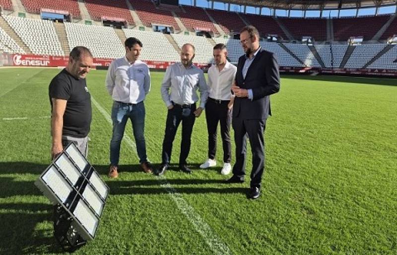 Murcia football stadium upgrades lighting for international match