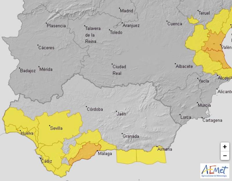 Red weather alert for storms in Malaga: Aemet warns of extreme weather conditions that could pose a risk to life