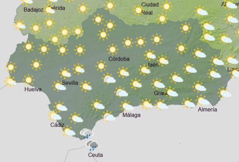 Rainy and cloudy in the run-up to Christmas: Andalusia weekly weather forecast December 15-22