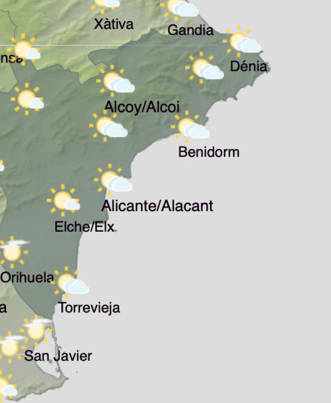 Sunny weather all weekend in Alicante: Weather forecast January 9-12