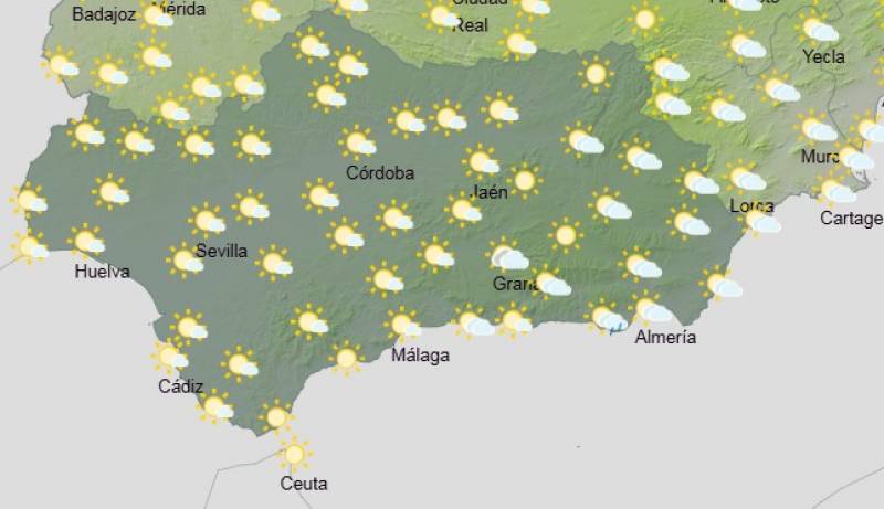 Andalucía weekend weather forecast February 21-23: A cloudy and damp start, clearing up by Sunday