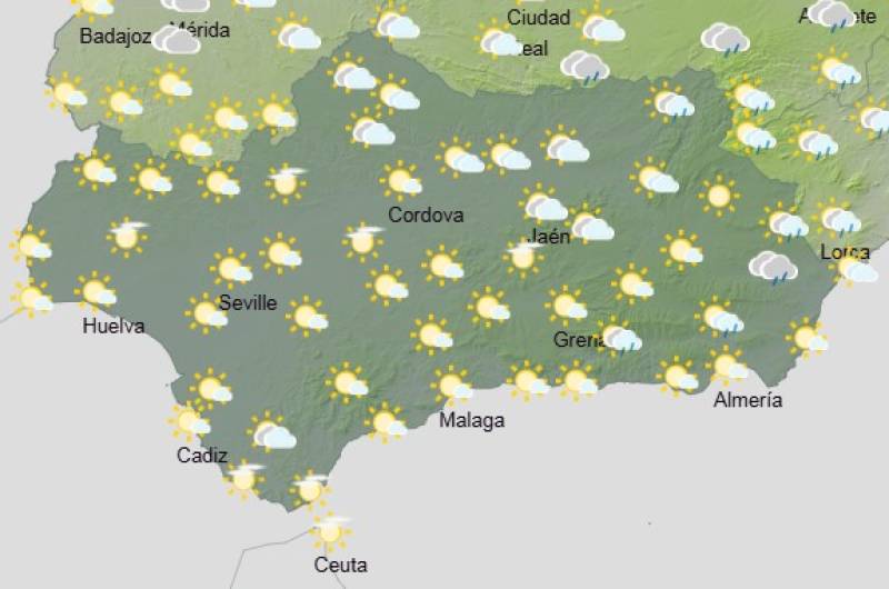 Andalucía weekly weather forecast May 5-8: Spring showers linger with brighter spells ahead