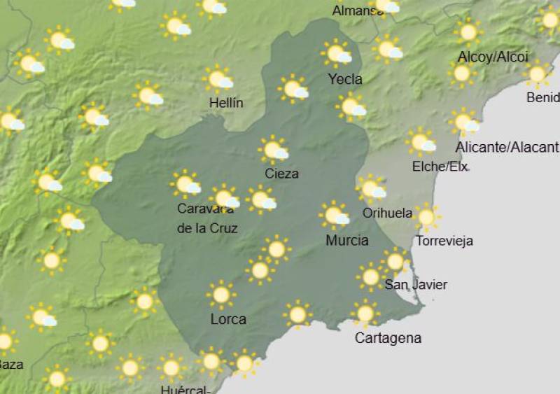 This is the start of the REALLY hot weather in Murcia: Weekly forecast May 26-29