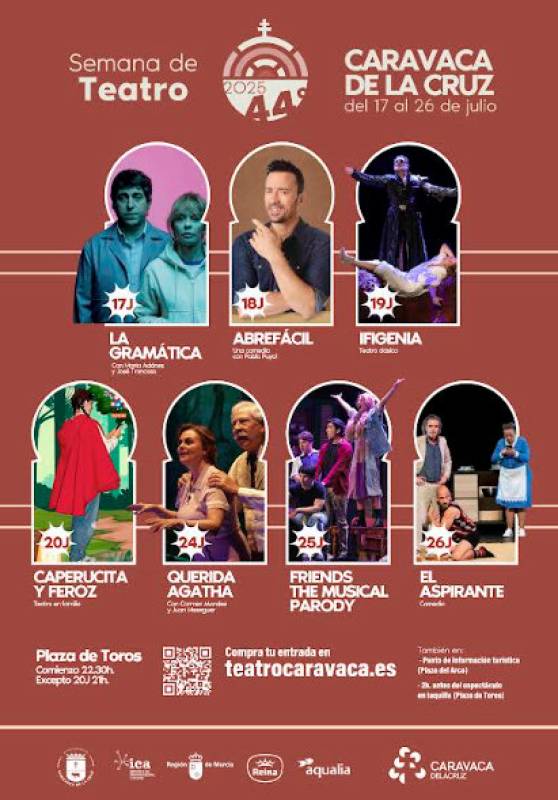 July 17 to 26 The annual Theatre Week in Caravaca includes a Friends musical!