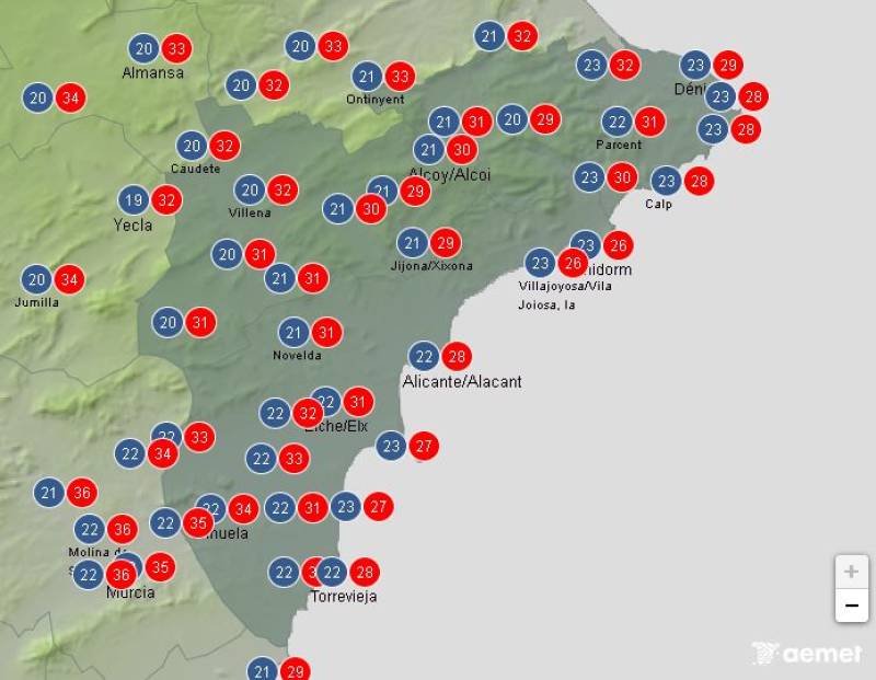 35 degrees and climbing: Alicante weather forecast June 16-19
