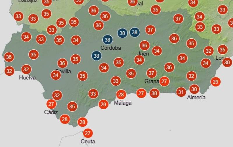 Andalucía weekly weather forecast July 14-16: Hot inland, cooler on the coast and mostly ‘clear’ skies