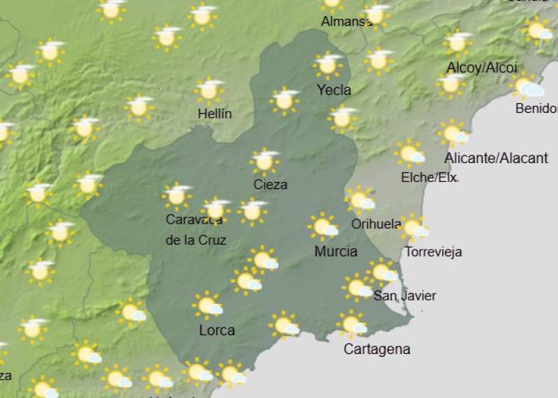Murcia weekend weather forecast August 28-31