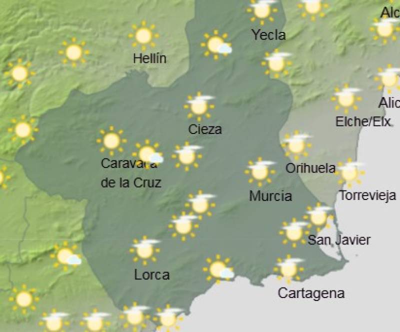 Crisp mornings and toasty afternoons: Murcia weather forecast November 10-13