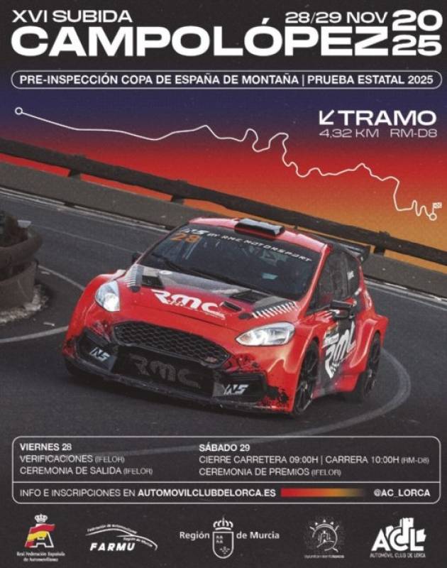November 29 The Spanish rally driving championship comes to the Lorca countryside