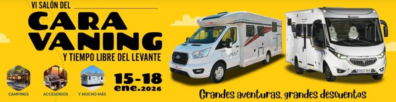 January 15 to 18 Motorhome, caravan and camping show at the IFEPA venue in Torre Pacheco