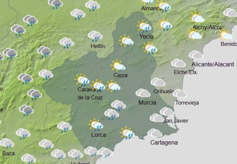Coastal Murcia to get a battering from rain, wind and storms this week: Weather forecast January 19-22