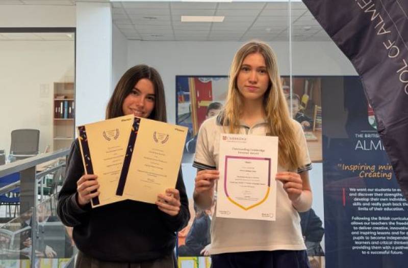 Two students from The British School of Almería achieve the best exam results IN THE WORLD