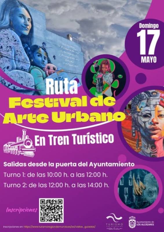 May 16 Free tourist train ride around the key sites of the Urban Art Festival in Los Alcázares