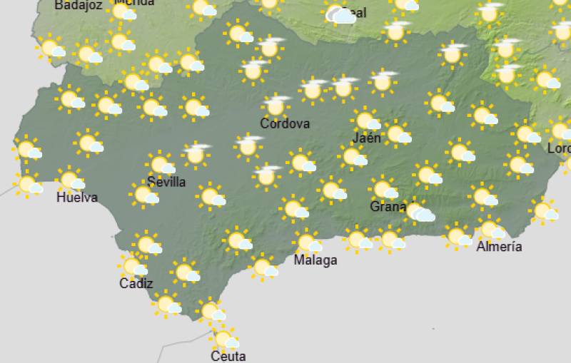 Andalucía weekend weather forecast May 21-24: Sunshine, easterlies and a very hot inland spell