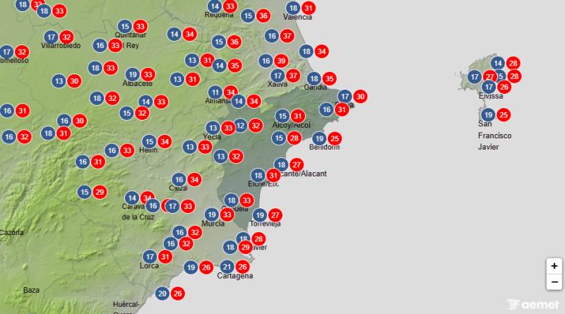 Heat alert activated as temperatures continue to rise: Alicante weather June 1-4