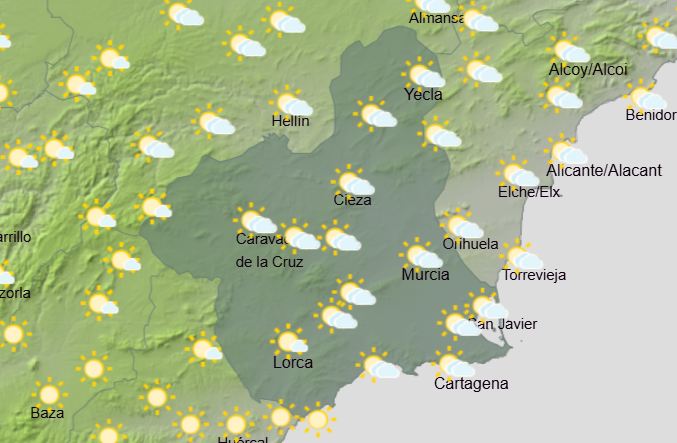 Rain and storms bring temperatures down... but only a bit: Murcia weekly weather forecast June 15-18
