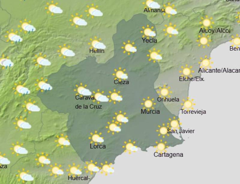 Heatwave and calima bring soaring temperatures to Murcia this weekend: June 18-21 weather forecast