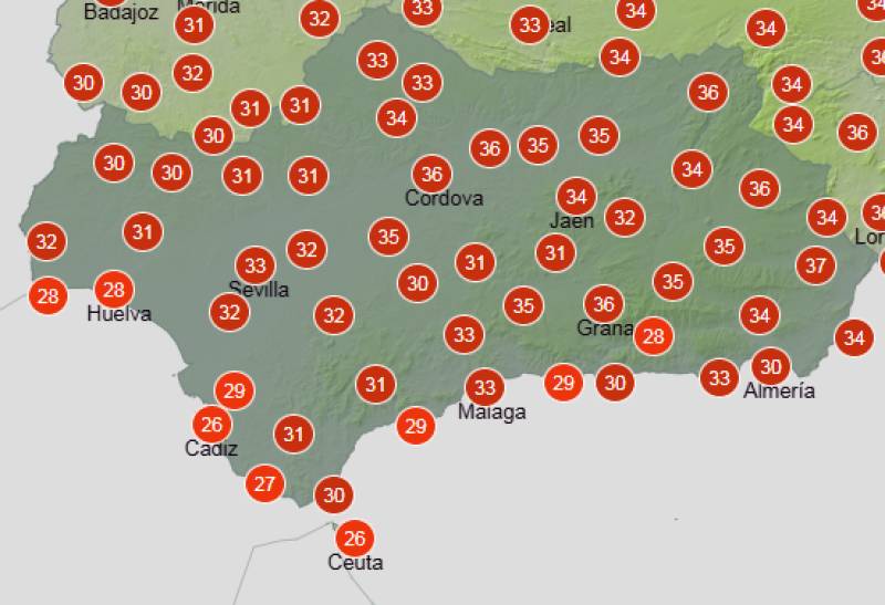 Andalucía weekly weather forecast July 13-16: Heat builds again as the week gets going