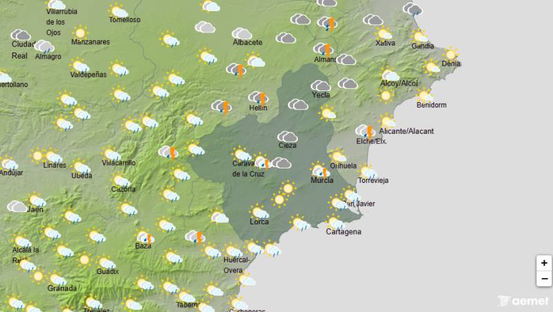 Storms, hail and rain on the way: Murcia weather forecast August 20-23