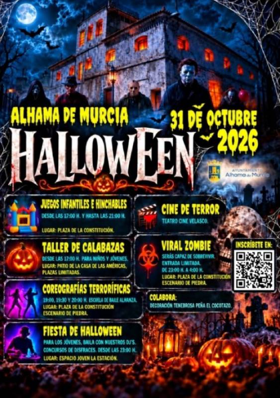 October 31 Halloween activities in Alhama de Murcia